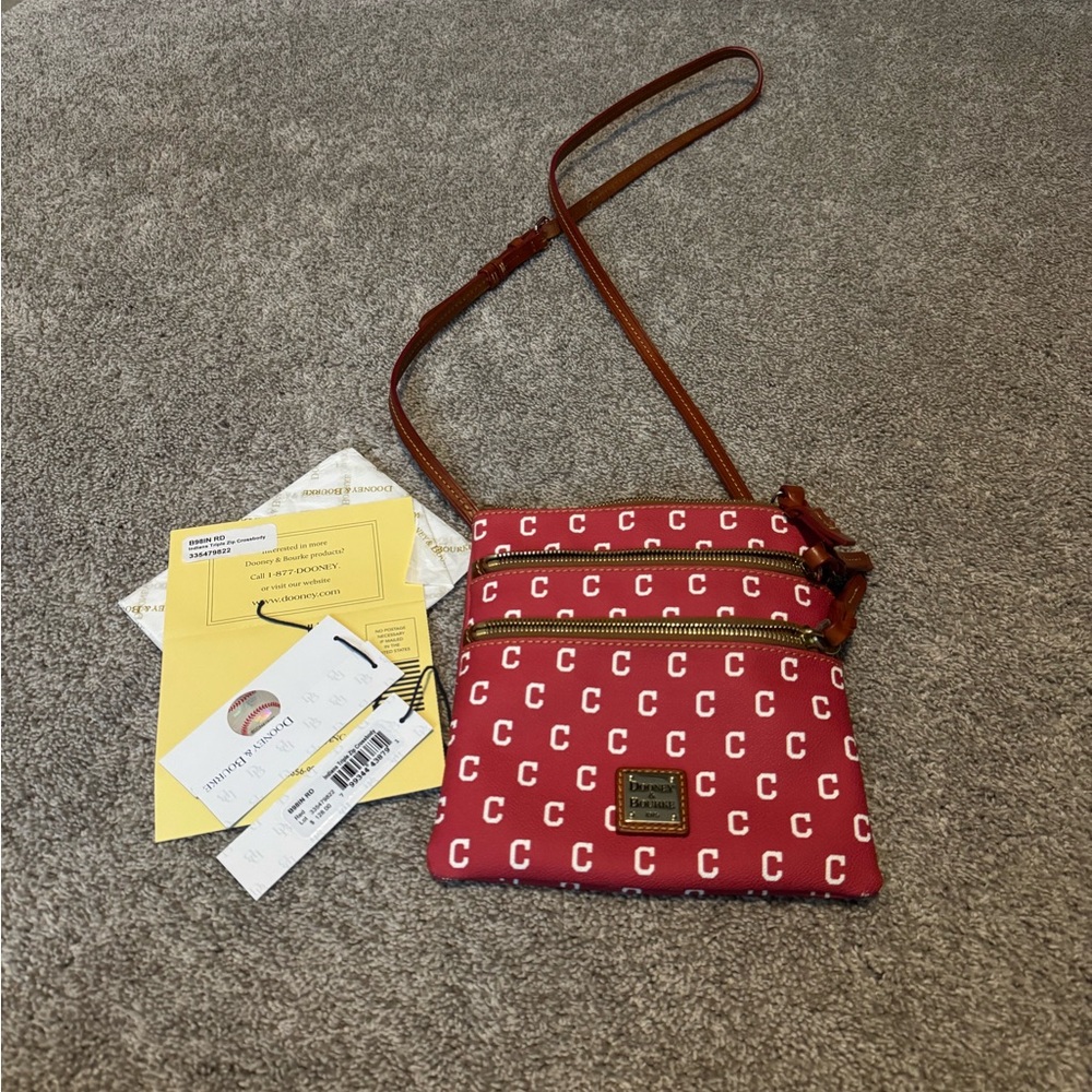 Dooney & Burke MLB crossbody purse (CLEVELAND)